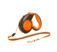 Retractable Dog Leash 8cm,Reflective Nylon Strap,Orange 8cm | Reflective nylon strap,ABS/Nylon/Rubber/Metal,8cm,small/medium/large dogs,walking/training,ergonomic handle