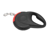 Retractable Dog Leash, Automatic Telescopic Tractor Dog Tape, Reflective Strong Nylon Tape with Non Slip Handle No Tangl, One-Handed Brake, Pause, Suitable for Dogs (Black Red)