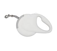 Retractable Dog Leash, Automatic Telescopic Tractor Dog Tape, Reflective Strong Nylon Tape with Non Slip Handle No Tangl, One-Handed Brake, Pause, Suitable for Dogs (Grey White)