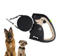 retractable dog leash, dog leash with light, double ended dog leash 3m, dog leash wear-resisting, portable for walking, jogging, station