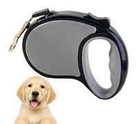 Retractable Dog Leash Extendable 5M/16FT, Tangle-Free Heavy-Duty Nylon Lead with One-Handed Brake, Anti-Slip Handle for Small Medium Dogs, Reflective Outdoor Walking Running Pet Training Lead(Gray)