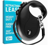 Retractable Dog Leash for Small Dogs, Adjustable Shoulder Strap, with Poop Bag Dispenser and Collapsible Bowl, Blue/Black