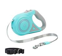 Retractable Dog Leash: Illuminated, Automatic, and Ideal for Dogs and Cats - Choose the Green 5m Option with Small Collar