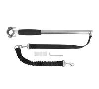 Retractable Dog Leash, Stainless Steel Hands Bike Leash with Elastic Band for Cycling Jogging Training, Adjustable Safety Leash for Medium to Large Dogs