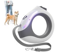 Retractable Dog Leash with Flashlight Rechargeable, 118In Round Handle Dog Leash with Lock Ergonomic Breathing Light for Small Medium Dogs - for Small Dogs