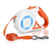 Retractable Dog Leash with One-Touch Locking, LED Night Light Feature, Heavy Duty for Small to Large Dogs, 3m/5m Length, Strong and Durable Pet Lead