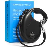Retractable Dog Leash with Waste Bags, Collapsible Bowl, Medium Size, Blue and Black