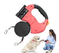 Retractable Dog : Light Tape Light, Ergonomic Non-Skip Handle | Tilled 360 Degrees for Safe Walks, Sturdy Mechanism with Practical Design for Travel and Us