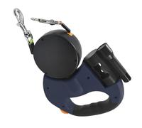 Retractable Dog , No Pull Pet Lead, LED Light Collar Accessory, Heavy Duty Nylon Strap Ergonomic Anti Slip Handle for Night Walk Training Jogging Travel, 9.84 x 7.87 x 1.97 inches