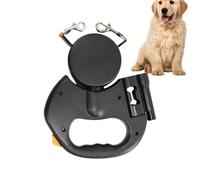 Retractable Dog Rope For 2 Dogs | Pet Walking Rope For Dogs | Ergonomic Reflective Convenient Hook Untangle Automatically Large Dogs Rope For Control Safety Training