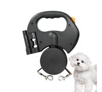 Retractable Dog Rope for Two Dogs | Heavy Duty Dog Rope, Ergonomic Reflective Practical Hook, Automatically Detangles, Large Dog Rope for Training Control