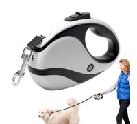 Retractable Dog, Tractor Pet Tape, USB Flashlight Rope with Strong Traction, Ergonomic Handle Lead with Anti Slip Grip, Walking Training Accessory Sturdy Build, Outdoor Control for Small