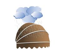 Retractable Dome Awning for Doors & Windows Waterproof Canvas Canopy Foldable Frame Ideal for Residential & Commercial Use 110cm Diameter (43.30in)