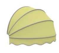Retractable Dome Window AwningCollapsible Hemispherical Canopy for Doors & Windows Sun & Rain Protection 90x45x45cmDurable Yellow Patio Awning