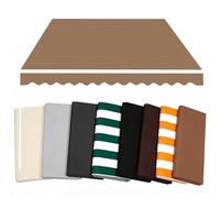 Retractable Door Canopy ning for Patio - Waterproof Polyester Sun e 200x150cm Khaki - Fabric Replacement for Shop & Outdoor Use