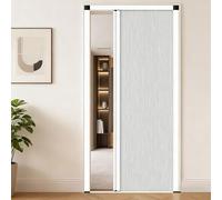 Retractable Door Foldable Mosquito Net Sn No Drill Installat Multifunctal Cellu Fabric Interior Door (W66in 167cm H78in 200cm)