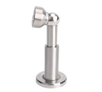 Retractable Door Stop 304 Stainless Steel Adjustable Height Wall Mount Anti-Slip Rubber Tip for Heavy Doors - 112mm Max(Suck 881B)