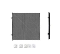 Retractable Doorstop Expandable Pet Barrier Gate Automatic Cat Dog Stopper Secure Pet Control No Drilling Doorways Hallway Stairs Lightweight Home Use Living Room (Black3, 58x125cm)