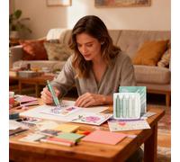 Retractable Double Sided Tape Roller 4 Pack - Adhesive Sticky Dispenser | Scrapbook Tape with Smooth Roll Functions, Home School Office Keywords, DIY Craft Paper Card Photo Journaling Creative Use