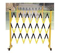Retractable Driveway Gate - Extensible Folding Safety Barrier, 26.2ft Scissor Fence for Road & Garage Construction, H120CM Traffic Control Solution