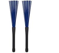 Retractable Drum Stick Brushes, Jazz Retractable Drum Brushes with Rubber Handles and Nylon Multicolor(1 pair blue)