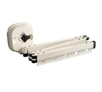 Retractable Drying Rack Folding Clothes Drying Rack No Punching No Install Stretchable Hanger Wall Sucker Retractable Horse Clothesline(White-3)