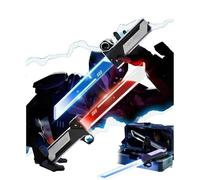 Retractable Dual Color Lightsaber Toy, 2-in-1 Reversible Fingertip Spin Hilt Sword, Connectable Double-Blade Suitable For Children's Role-playing(2sets)