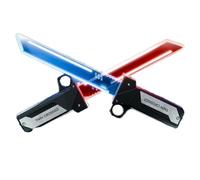 Retractable Dual Color Lightsaber Toy, Red & Blue Light up Saber with Motion Expandable & Sound, Light with Activated