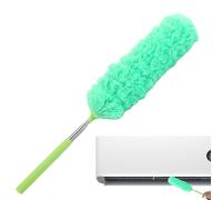 Retractable Duster Brush - Reusable Fiber Dusting Tool, Flexible Bendable Cleaner | Extendable Ergonomic Telescoping Cleaning Pole, Long Handle Cobweb Ceiling Fan Duster With Soft Bristle Head
