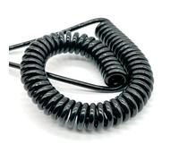 Retractable Elastic 2 Cores Spiral Shrink Cable Stretch 2.5 Meters Wire Spring Cable Available 24AWG to 15AWG Telescopic Coil(15AWG 1.5mm)