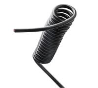 Retractable Elastic 3 core Black Spring Spiral Wire Stretch to 2.5 Meters Expandable Cord Cable Telescopic Coil(20AWG)