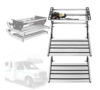 Retractable Electric Step for RVs Automatic Folding Ladder with Door Sensor & LED Light Double Layer Design for Enhanced Safety & Convenience