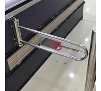 Retractable Entry Safety Barrier for Supermarkets & Malls, Set of 2 Silver & Clear Swing Gates, Adjustable Import/Export Protection for Crowd Control