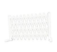 Retractable Expanding Fence Decorative Wooden Fence Pet Safety Fence for Patio Garden Lawn Decoration 19.68Inch (White)