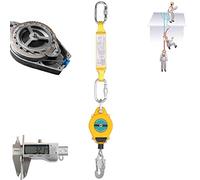 Retractable Fall Protection Device for Outdoor Work Safety Harness with D-Shackle 3.2mm Steel Cable - Essential Safety Gear for Construction & Architecture Professionals