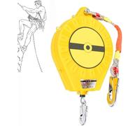 Retractable Fall Protection Devices 7M Steel Cable Safety System for Height Work AntiDrop Harness with Locking Hooks Ideal for Roof and Elevated Job Safety