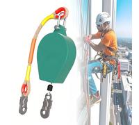 Retractable Fall Protection Rope - Personal Fall Limiter, 150kg Load Capacity for Essential Safety Gear in Construction and Roofing