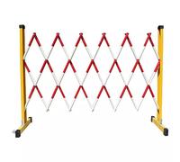Retractable Fence, Mobile Barricade Gate Expandable Metal Barricade for Store Road Garage Space Saving,Rosso-1.5x3m