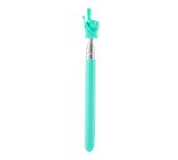 Retractable Finger Pointer Stick Blue Reading Pointer for Teachers and Kids Extendable Classroom Teaching Aid Durable Steel Telescopic Guide Stick for Books and Presentations (green)