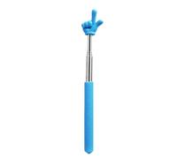 Retractable Finger Pointer Stick Blue Reading Pointer for Teachers and Kids Extendable Classroom Teaching Aid Durable Steel Telescopic Guide Stick for Books and Presentations (blue)
