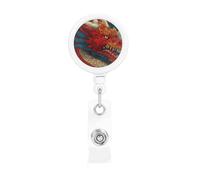 Retractable Fire Chinese Dragon Badge Holderï¼Œ Name Decoration Badge Clip, Id Card Clip, Suit for Student Office Staff to Use.