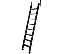 Retractable Fire Escape Ladder, 5 to 8 Ft Solid Wood Loft Ladder with Metal Track, 6 Step Household Egress Stairs, Easy to Store and Use (181.17 cm / 5.9 ft)