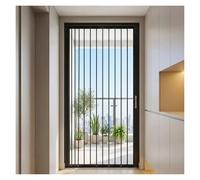Retractable Flat Mesh Folding Screen Door, Burglar-Proof Aluminum Alloy Invisible Sliding Screens Doors, for Kitchen, Office No-Drilling(51"x80"(129.5x203.2cm))