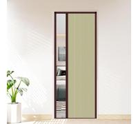 Retractable Folding Accordion Door - 60" No-Drill Honeycomb Room Divider for Bathroom/Bedroom Privacy Yellow 52x80in (132x203cm) - Easy Installation Space-Saving Solution