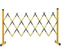 Retractable Folding Barricade - Portable Road Barriers for Construction Safety and Traffic Control - Mobile Crowd Control Gate