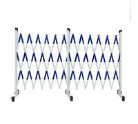 Retractable Folding Barrier, Folding Portable Freestanding Fence Gate, Metal Barricade Stanchions with Casters for Museum, Cinema, Easy to Move,Red-8m(Blue,5m)