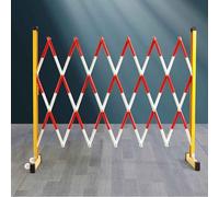 Retractable Folding Metal Safety Barrier - Expandable Mobile Traffic Guardrail for Crowd Control Events & Pedestrian Safety 1.2m Height & Portable