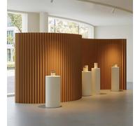 Retractable Folding Paper Room Divider for Homes, Stores, Exhibitions & Live StreamingCustomizable Sizes & Colors (Brown, 170x500cm)