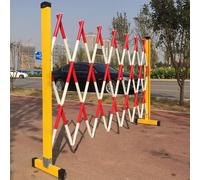 Retractable Folding Safety Barriers - Expandable Metal Barricade for Controlled Access Prohibiting Entry to Closed Roads Yellow 1.2m x 5m & Portable