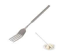 Retractable Fork 1PCS,22 to 65 cm Retractable Stainless Steel Long Handle Fork, Retractable for Barbecue, Dinner, Dessert, Outdoor Cooking.